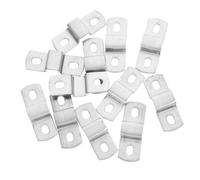 12 Pièces Collier de Serrage pour Tube Carré Inox 10x10mm | Support en U à Angle Droit, Argenté, pour Balustrades et Conduites, Intérieur ou Extérieur