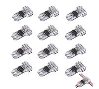 12 Pièces Connecteur en T 2 Broches, Morceaux Connecteur T Imperméable Basse Tension T TAP étanche à l'eau et à La Poussière pour Voiture et Éclairage LED pour Câblage Automobile et Systèmes Lumineux