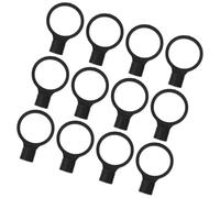 12 Pièces Connecteur Noir en PVC pour Cônes de Signalisation, Installation | Compatible Cônes Standards, Conçu pour Poteaux D’avertissement et Ruban de Balisage, Urgences, Parkings