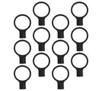 12 Pièces Connecteur PVC Noir pour Cônes de Signalisation, Installation | Adapté aux Poteaux Délimiteurs Routiers et Balises D’avertissement, Résiste aux Intempéries, Chantiers, Urgences