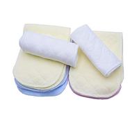 12 Pièces Couches Coton Souple pour Nouveau Né Bébé Respirable Réutilisable et Lavable Tissu Tapis Infantile Doux Insert Nappy (Trois Couches 32 * 12 CM)