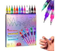 12 pièces couleurs 3d stylo nail art graffiti pen, stylo nail art,stylo vernis à ongles, 0,5 mm Stylo Vernis à Ongles DIY Manucure Décoration Dotting Pen pour la Maison le Salon Manucure-1pcs