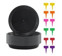 Lot de 12 soucoupes rondes en plastique de 15 cm pour pot de fleurs, soucoupes, soucoupes pour pot de fleurs, plantes de jardin