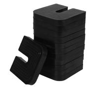 12 Pièces Coussin Antichoc Cvc en Caoutchouc Noir | Absorption des Chocs Bruit, Forme en U, pour Condenseurs et Pompes à Chaleur