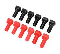 12 Pièces Couvercle de Cosse de Câble de Borne de Batterie de Démarrage de Batterie Couvercle Isolant de Démarrage de Terminal 6 Rouge 6 Noir Capuchon de de Cosse de Câble pour