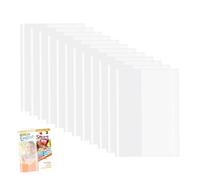 12 Pièces Couverture Livre Plastique, Protège Cahier Transparent A4 Protege Livre épaississement avec Bande Adhésive Réglable Scolaire Protection Livre pour Lécole Maison Bureau Livre Cahier