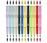 12 Pièces Crayon Infini Coloré, Crayon Éternel Réutilisable avec 24 Pointes Remplaçables, Idéal pour Écrire et Dessiner à la Maison et au Bureau