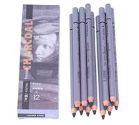 12 Pièces Crayons de Charbon de Bois Crayons de Dessin au Charbon de Bois Croquis Crayons de Charbon de Bois pour Débutants, Professionnels et Artistes