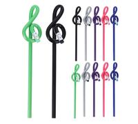 12 Pièces Crayons Musicaux à Gomme en Plastique pour Étudiants, Notes et | Forme Originale, Faciles à Tailler, Accessoires Scolaires pour Cahiers, Papier à Dessin t Couleur Aléatoire