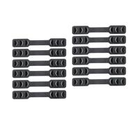 12 Pièces Crochet pour Masque Auriculaire Réglable en PE Noir | Accessoire Discret pour Course et Moto, Aide à Réduire la Pression Derrière les Oreilles, Format Léger