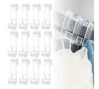 12 Pieces Crochet Radiateur Rond,Crochet pour Radiateur Salle de Bain,Crochet Radiateur Seche Serviette,Crochet Porte Serviette pour Tablette Radiateur,pour Tous les Radiateurs Standards,Transparent