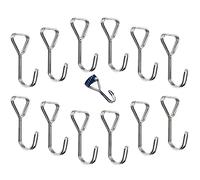 12 Pièces Crochets en Spirale, Crochet pour Tendeur Crochets de Corde de Choc en Métal Tendeurs de Bagages Sandow Elastique Crochets Crochets de Fixation pour Velo Moto Voiture Bache Camping