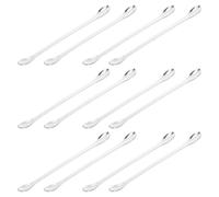 12 Pièces Cuillère de Laboratoire Double Extrémité 22cm Épaissie | Acier Inoxydable Poli, Prise Ergonomique, Transfert Propre, pour Poudres et Prélèvements en Atelier