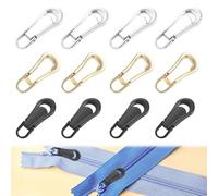 12 Pièces Curseur Fermeture Eclair Clipsable, Zip Fermeture Eclair,Kit Reparation Fermeture Eclair, pour Vestes, Bijoux Reiki, Noël, Anniversaires et Autres Fêtes