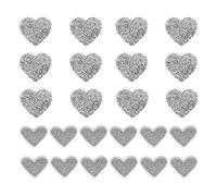 12 Pièces D'Autocollants En Strass D'Amour Et 12 Pièces D'Autocollants En Tissu D'Amour, Autocollants Décoratifs, Autocollants En Tissu Brodés, Patchs De Couture, Adaptés Aux Vêtements, Etc.