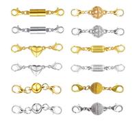 12 Pièces De Boucles Magnétiques, Boucles Magnétiques D'Amour, Boucles De Connexion De Bracelet Et De Collier, Diverses Boucles Magnétiques De Bijoux, Accessoires De Bijoux De Bricolage