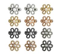 12 Pièces De Boutons De Taille À Fleurs, Sans Clous, Réglables - Boutons De Couture, Pinces À Pantalon Fixes Et Tendeurs De Tête De Pantalon