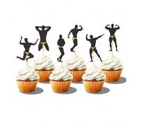 12 pièces de décorations de petits gâteaux avec figurines de danseurs masculins et strip-teaseurs, décorations pour enterrement de vie de jeune fille, fournitures pour décoration de fête de poule, Noë