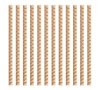 12 pièces de garniture en bois perlée, garniture de perles en bois décorative non finie en perles de bois 3D pour placard mural, étagère, fenêtre, porte (45.7x15.2mm/0.7x0.23po)