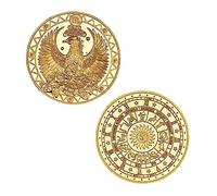 12 pièces de monnaie de défi constellation, Bélier/Taureau/Gémeaux/Cancer/Lion/Vierge/Balance/Scorpion/Sagittaire/Capricorne/Verseau/Poissons Plaqué or