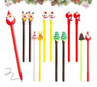 12 Pièces de Noël Stylo à Bille 0,5mm, Noël Mignon Stylo à Bille Roller Ensemble de Papeterie, Stylo à Bille de Noël, Noël Écrivant Stylo à Bille Rétractable, Stylo Gel Noël Parfait Pour Les Enfants-A