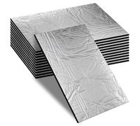 12 pièces de plaques Alubutyl de 400 * 250 * 5 mm, natte d’isolation, résistante au feu et à l’eau, anti-vibration, autocollante pour la protection acoustique et l’isolation thermique dans les