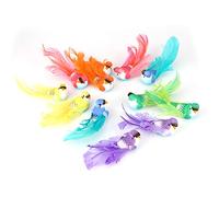 12 pièces de Plumes artificielles pour décoration d’Oiseaux, décoration d’Oiseaux simulés pour la Maison et Le Jardin, Ornement Artisanal réaliste avec Clip pour Arrangements
