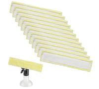 12 Pièces de Rechange l'aspirateur de Vitres pour Kärcher,Tampons d'accessoires pour l'aspirateur de Vitres,Chiffons de Nettoyage en Microfibre,pour Kärcher WV2 WV5 WV6 Plus Premium