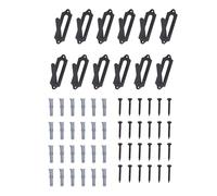 12 pièces de suspension de crâne de style européen, support mural en fer pour crâne de cerf ou d’élk, crochet robuste pour l’exposition de crânes d’animaux avec vis d’expansion,
