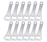 12 Pièces Décapsuleurs Plats en Acier Inoxydable Decapsuleur Plat Portable Décapsuleur Rapide Ouvre Biere Décapsuleur Biere pour la maison la fête le bar les amateurs de bière
