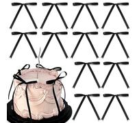 12 pièces décor de gâteau avec nœud noir nœud papillon rubans nœud papillon gâteau dessert picks pour décorations mariage babyshower anniversaire mariage