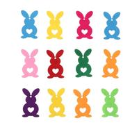 12 Pièces Décor De Lièvre en Feutre Lapin De Pâques en Peluche pour Les Filles Feutre Lièvre Décor De Lapin De Pâques Lapin en Peluche Lapin en Feutre Feutrine Miniature