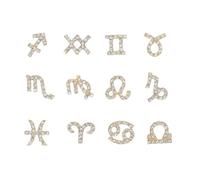 12 Pièces Décoration D’ongles en Alliage à Signes, Or | Ornement de Manucure Créatif, Usage Maison et Salon, Pose Facile, pour Ongles Naturels