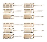 12 Pièces Décoration de Traîneau Miniature en Bois, Modèle DIY pour | Assemblage Manuel sans Outil, Finition Bois , Style Rustique Nordique, pour Noël, Garçon Fille et Adultes