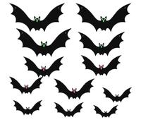 12 pièces décorations d'Halloween chauves-souris ornements effrayants