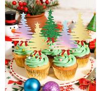 12 pièces décors sapins de noël pour cupcakes accessoires de fête pour célébrations joyeuses de noël nouvel an baby shower et événements festifs