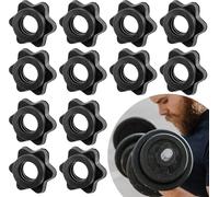 12 Pièces D'écrou Hexagonal D'haltère,25mm Écrou De Barre D'haltère Accessoires De Fixation,Colliers Spinlock Pour Barres D'haltères Pour Haltérophilie,Fitness,Entraînement