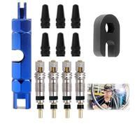 12 Pièces Demonte Obus Valve Presta Cores pour Remplacement Velo Moto Vis de Soupape Accessoires de Vélo et VTT Adaptateur Noyaux de Valve D'insertion de Vélo Français Outil pour Réparation Valves (A)