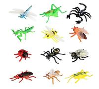 12 pièces d'insectes simulés, modèles d'animaux sans danger en plastique non toxique, modèles 3D éducatifs pour enfants, adaptés à l'éducation, soirées à thème sur les insectes, fêtes d'Halloween