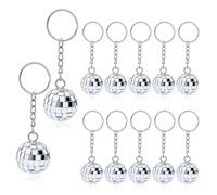 12 Pièces Disco Ball Porte-clés, 3cm Mini Disco Ball Porte-clés, Miroir Disco Ball Porte-clés, Mini Disco Ball Accessoires De Fête 70’S 80’S Party Pendentif