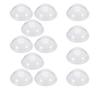 12 Pièces Dômes Mini en Plastique Transparent | Hémisphères Pvc, Design DIY Robuste, Visibilité Améliorée, pour Miniatures et Projets Festifs