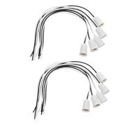 12 Pièces Douille E12 en Plastique avec Fil, Socle de Lampe | Douille de Rechange pour Lampes Décoratives, Montage Filaire Préinstallé, Finition Blanche Discrète