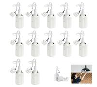 12 Pièces Douilles de Chantier E27, Supports d’Ampoules à Vis Universels avec Câbles et Bornes Connectées pour Suspension et Rénovation en Plastique et Laiton Résistants à la Chaleur et à la Corrosion