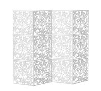 12 pièces Écrans séparateurs de pièce creux Panneaux suspendus Rideaux Cloisons DIY Art, Paravents Cloisons en PVC suspendus pour décoration intérieure salon salle à manger chambre, 40 x 40 cm, blanc