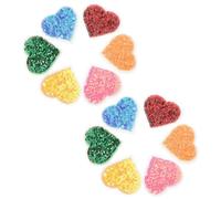 12 Pièces Écusson Brodé Cœur Brillant Thermocollant | Applique en Polyester, Forme Cœur, Usage Couture ou Repassage, pour Loisirs Créatifs et Accessoires Cheveux Couleur Aléatoire
