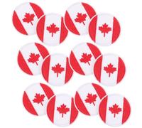 12 Pièces Écusson Drapeau Rond Brodé, Réparation Décorative | Pièce en Tissu, Style Mode, Couvre Trous Cassés, Accessoire Broderie pour Vêtements et Applique