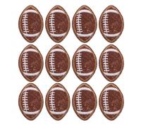 12 Pièces Écusson Rugby Thermocollant en Twill, Patch | Broderie Résistante au Lavage, Forme Rugby, pour Supporters, Parents D’équipes Jeunes, Loisirs DIY