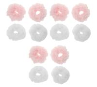 12 Pièces Élastique à Cheveux en Fourrure Douce, Style Kawaii | Texture Pelucheuse Multicolore, sans Métal pour Chignon et Poignet, Usage Quotidien Début D'automne