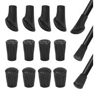 12 Pièces Embout Canne De Marche,Embout En Caoutchouc Universelle,Panier De Poteau De Randonnée Antidérapant,3 Types Paniers De Poteau De Ski,Caoutchouc Pointes De Bâtons De Trekking 11mm