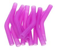 12 Pièces Embout de Paille en Silicone Violet pour Pailles 8mm | Texture Douce, Surface Lisse Non Absorbante, Compatible Verre et Smoothie, Boisson Froide au Bureau